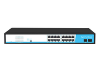 Chuyển mạch mạng 16 cổng POE Hỗ trợ đầy đủ Gigabit VLAN với 2 cổng cáp quang