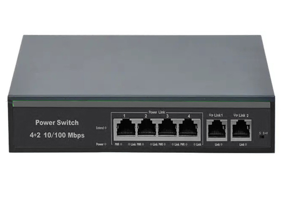 6 cổng 10 / 100M POE Switch Nguồn cung cấp nội bộ với 250m VLAN