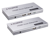 Cáp CAT5 / CAT6 120m Bộ mở rộng HDMI KVM với âm thanh USB và micrô qua IP 1080P