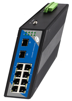 Gigabit 8-Port Smart SFP Switch Vòng lặp vòng công nghiệp được quản lý 8 POE và 2 SFP