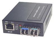 Bộ chuyển đổi chuyển mạch Ethernet sợi quang 1x10/100BASE-T sang 2x100BASE-X SFP với PSU