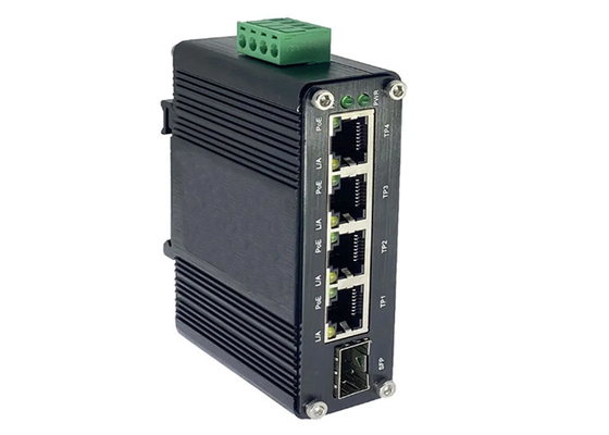 Bộ chuyển mạch Ethernet 4 cổng 1000M 802.3at PoE 1 cổng 100M hoặc 1000M SFP 12V sang 48V
