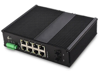 Ip40 Ethernet POE Công tắc công nghiệp Gigabit 8 cổng PoE và 2 sợi quang SFP Din Rail