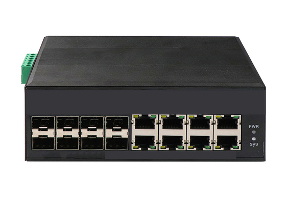 Bộ chuyển mạch quang SFP được quản lý công nghiệp với Full Gigabit 8 POE Ethernet và 8 cổng SFP