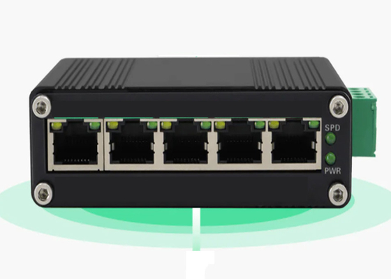 Đầu vào DC12-48V Bộ chuyển mạch POE công nghiệp 5 cổng Full Gigabit