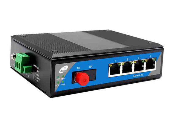 Khoảng cách truyền 100km POE Switch với đầy đủ Gigabit 1 Fiber và 4 cổng Ethernet POE