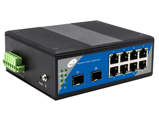 240V Power Over POE Ethernet Switch 2 cổng sợi và 8 cổng POE