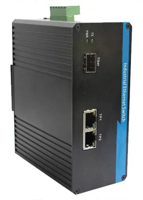 Chuyển đổi sợi Ethernet công nghiệp 1 cổng 100BASE SFP + 2 cổng 10 / 100BASE-T