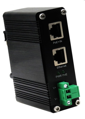 DIN-Rail Industrial 802.3at Gigabit PoE Splitter Điện áp đầu ra 9VDC
