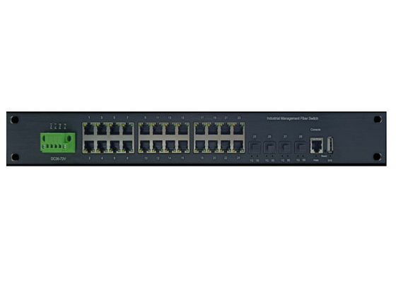 Chuyển đổi Ethernet công nghiệp được quản lý với 24 cổng 10/100/1000Base-T(X) và 4 cổng 10G SFP +