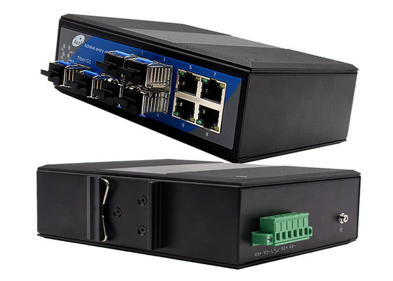 10 cổng Ethernet cáp quang Bảo vệ quá tải