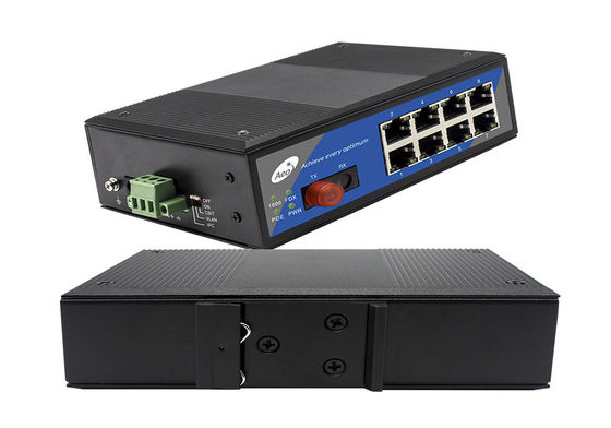 1 Cổng sợi quang Bộ chuyển mạch POE sợi quang, IEEE 802.3af / At POE Bộ chuyển mạch mạng 8 cổng