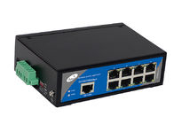 Bộ chuyển đổi phương tiện truyền thông POE công nghiệp 250m 1 Gigabit Uplink Ethernet 8 cổng 10 / 100M POE