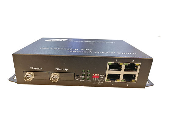 Cascading Fibre Optic Ethernet Switch Full Gigabit 4 Ethernet 2 cổng quang