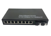 Bộ chuyển đổi phương tiện Ethernet 2Fiber và 8RJ45 10 / 100M hoặc 10/100 / 1000M