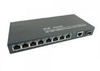 8POE + 1RJ45 + 1Fiber Ethernet Media Converter Full Gigabit 10/100 / 1000Mbps
