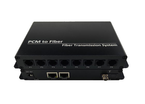 Bộ chuyển đổi cáp quang điện thoại 8ch với 2 cổng Ethernet 10 / 100Mbps