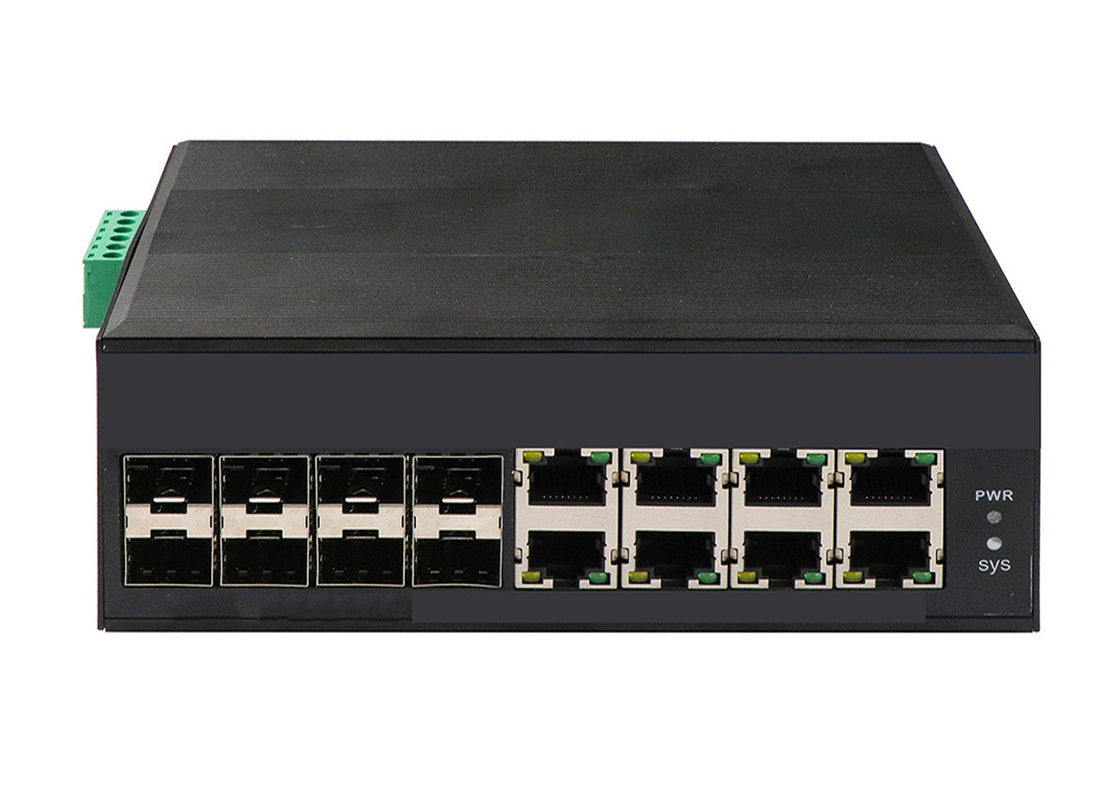 Bộ chuyển mạch quang SFP được quản lý công nghiệp với Full Gigabit 8 POE Ethernet và 8 cổng SFP