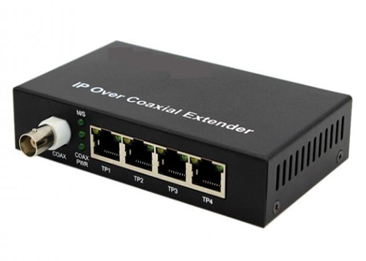 10/100Mbps POE trên Coax EOC Converter 2KM Với 1 BNC Và 4 cổng Ethernet POE