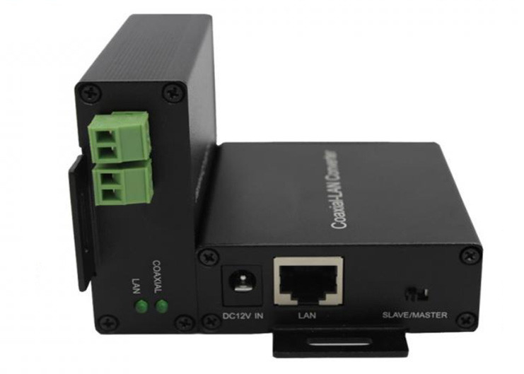 10/100Mbps Ethernet qua Coax Converter 1 * UTP + 2 * 2wire Port Ethernet đến cặp đồng trục / xoắn