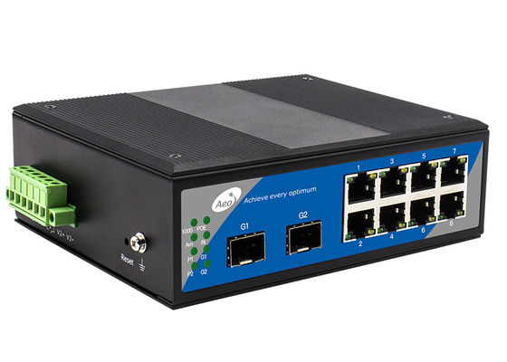 Chuyển mạch SFP POE được quản lý Cổng đầy đủ Gigabit 8 POE Ethernet 2 SFP